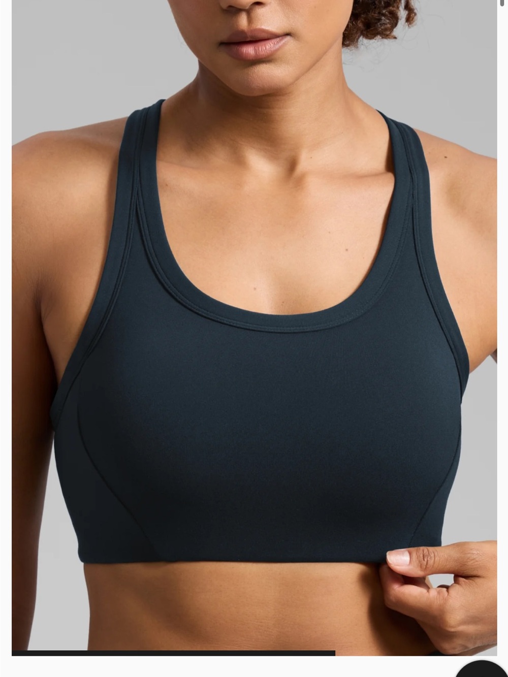 CRZ YOGA Women's Racerback Sports Bra - True Navy